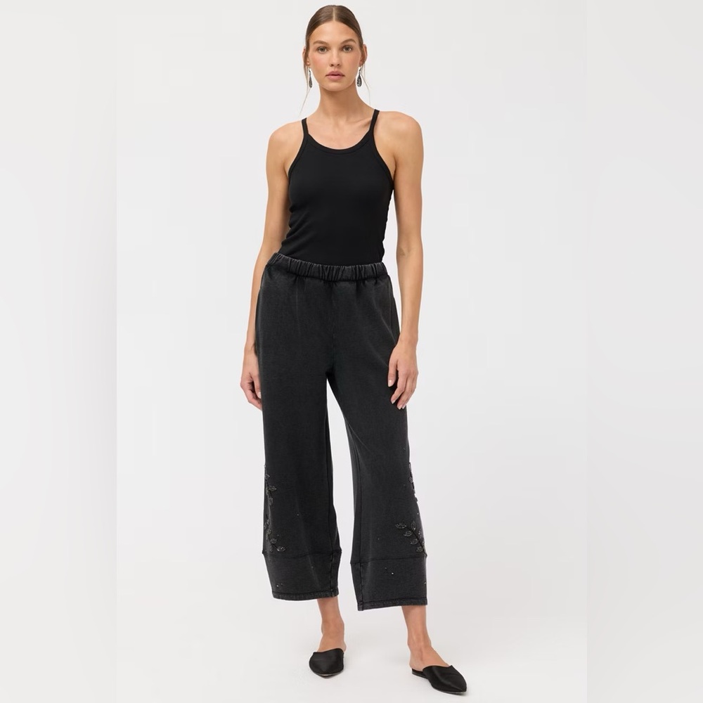 NWT JOHNNY WAS FRENCH TERRY LINEN BARREL PANT
